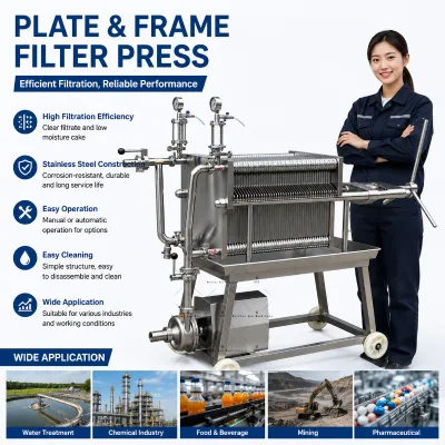 Protein Glucose Filter Press Stainless Steel Plate and Frame Filter Press