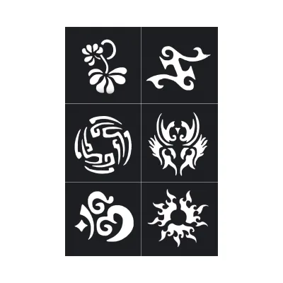 Face Paint & Glitter Tattoo Kit Stencils for Kids - Reusable, Soft and Easy to Stick Down, Non-Toxic, Perfect for Parties