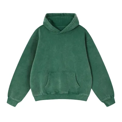 High Quality Heavyweight Cotton Acid Washed Tech Fleece Hoodies Custom Brand Design Patterns Embroidered Fleece Hoodies Hombre