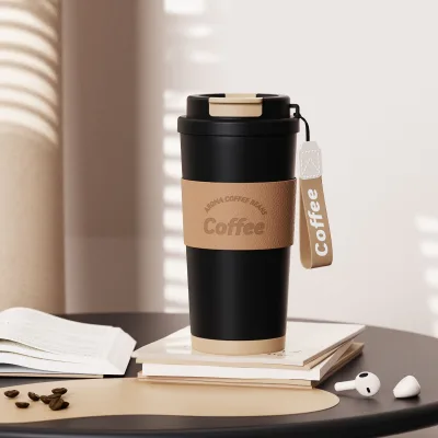 2025 Stainless Steel Double Drink Coffee Thermos Cup Car Gift Straw Custom Cup with Lid Water Cup