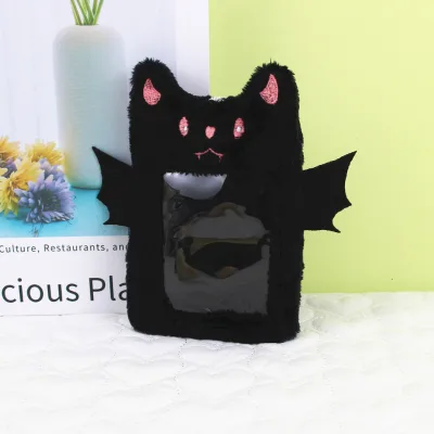China Online Shop's Custom Little Devil Plush Certificate Bag Cute Cartoon Design with Card Holder Feature