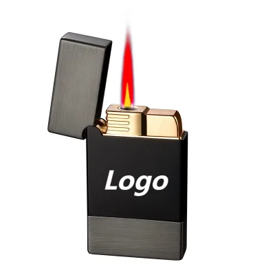 High Quality Custom Logo Metal Torch Cigar Lighter Classic Windproof Lighter