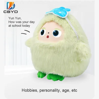 High Tech AI Educational Robot Plush Companion Toy LED Face Screen Smart Voice Chat Singing Storytelling Interactive Stuffed