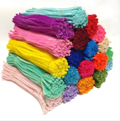 Craft Thicken Pipe Cleaners Profession Chenille Stems Pipe Cleaners Flowers Fuzzy Wire Chenille Novelty Gifts