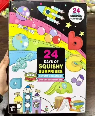 24 Pcs Christmas Calendar Blind Box Soft Toy Gift Set for Children's Christmas and Easter Stress Relief Toys