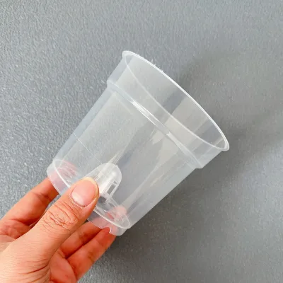 JQ 3.5-inch Transparent Seedling Cup, Butterfly Orchid Root-Control Pot, Breathable Hard Plastic Dendrobium Draining Flower Pot
