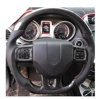 High Quality Carbon Fiber Steering Wheel for dodge Steering Wheel Bright Twill Carbon