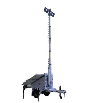 Industrial Mobile Solar Lighting Tower IP65 Rating Solar Powered Light Tower