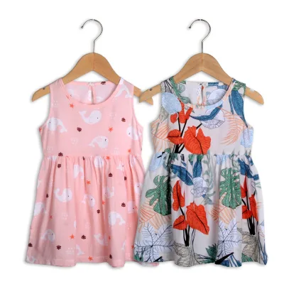 Girls dress baby cotton silk summer princess skirt
