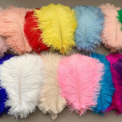 Ostrich Feathers 2530 cm Natural Lampshade Embellishments Wedding Decorations DIY Crafts Floral Arrangements