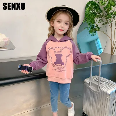 Toddler Girls' Spring Hoodie Sweatshirt with Custom Print and Breathable Design