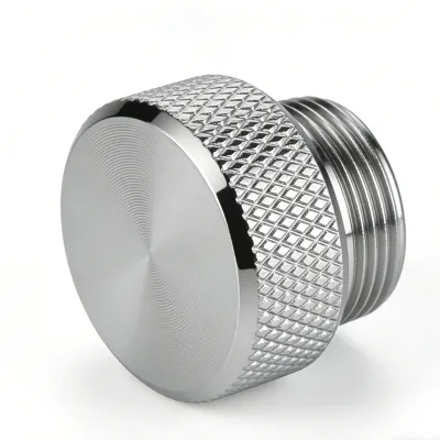 Aluminum  knurled knob CNC Machined Custom Hand Control Knob for Industrial Automation Machinery and Equipment Applications