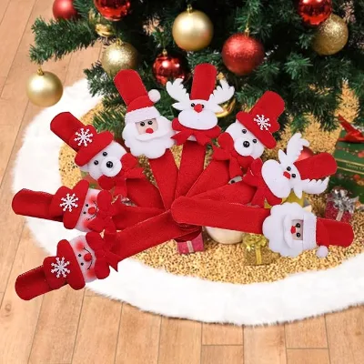 Wowei Christmas Decorations Christmas Patting Ring Children Gift Bracelet Luminous Patting Ring Activity Party Gift Toys