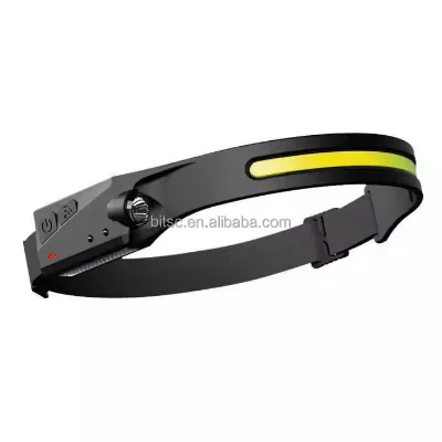 Rechargeable Headlamp Wide Beam Head Lamp LED with Motion Sensor Waterproof Riding Camping Accessories Gear with 5 Light Modes