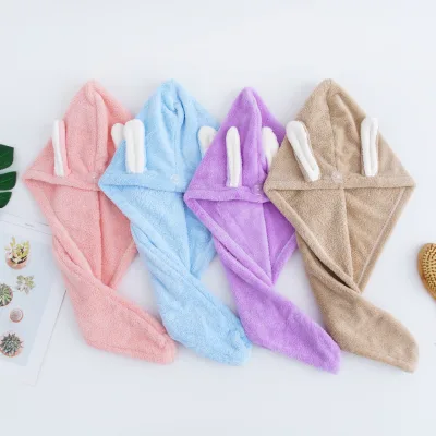 Wholesale High Quality Ultra-Absorbent Microfiber Hair Drying Towels Spa Hair Turban Dryer