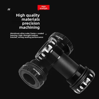 GINEYEA Mountain Road Bicycle Hollow Through-Axle Integrated Threaded Bottom Bracket Chainwheel Teeth 24-32T 68/73/100/120mm
