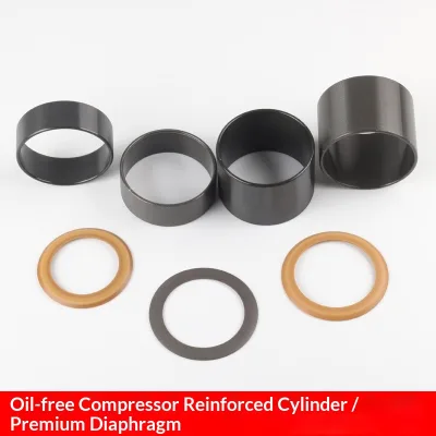 Air Compressor Imported Cup Cylinder Oil-free Silent Chromium Alloy Steel Sleeve Piston Ring Piece Rubber Washer