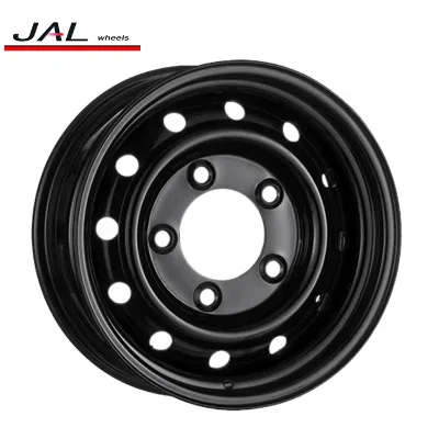4X4 Offroad Rims 6.5x16 Black Wolf Steel Wheel 5/165.1 for Defender, Discovery and Range Rover Classic