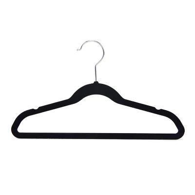 Strong Heavy Duty Thick Plastic Velvet Coat Hanger Man Women Velvet Flocked Hanger Factory Sale Glory Hanger
