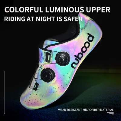 HBG 1245 Professional Carbon Fiber Sole Lock Road Self-Locking Breathable Cycling Sneakers Chameleon Cycling Shoes for Men
