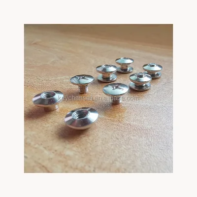 Silver Male Female M4 File Folder Screw Binding Screws Head Cross Book Screw Rivets