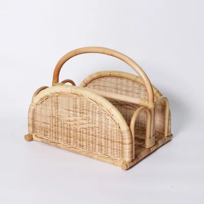 File Folders, File Folders, Store, Organizer, Wicker, Magazine, Newspaper Stand, With Handle, Luxury Accessories, Office Furnitu