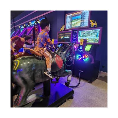 Carnival Amusement Park Coin Operated Golden Sport Royal Horse Arcade Simulator Electronic Horse Racing Games for Sale