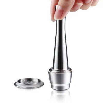 Stainless Steel Refillable Espresso Coffee Capsule Tamper for Nespresso