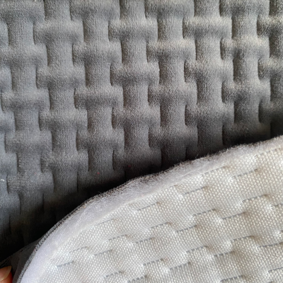 100% Polyester Warp Knitted Ultrasonic Quilted Velvet Fabric 3D Design Embossed Bonded Waterproof for Coat Jacket Sofa Mattress