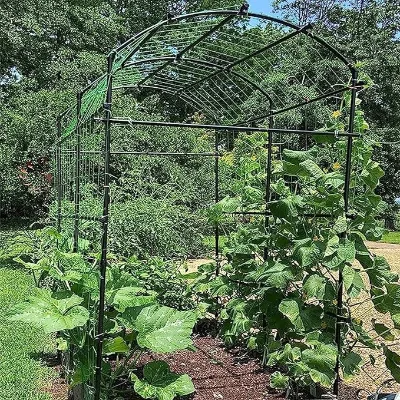 180*120*210cm Home Garden Tomatoes Cucumber Flower Metal Plant Arch Trellis for Climbing Plants Outdoor