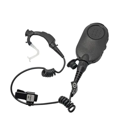 12-inch NNTN8189 Wireless Walkie Talkie Headset with 12-inch Cable Earphone and Microphone Keywork