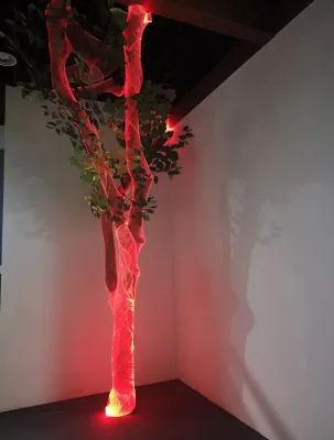 RSPOF Outdoor Garden LED RGB Woven Fiber Optic Mesh Side Glow IP65 Water-Resistant Tree Light Decoration with App Remote Control