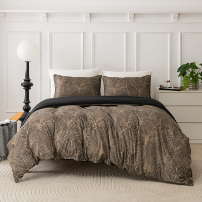 New Style Bedding Set Leaf Hawaiian Style Tropical Plant Printed Duvet Cover Polyester Bed Cover Set Luxury