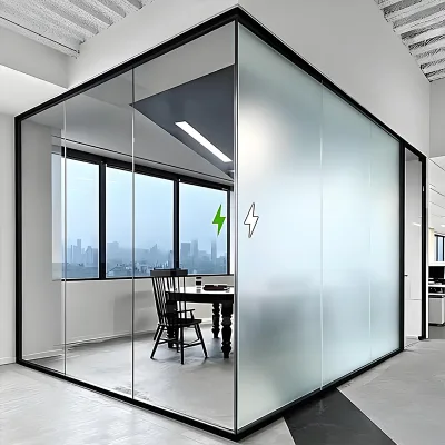 CE Certified Smart Glass Partition Frameless Conference Boardroom Divider Switchable Opacity Wall Worldwide Export Modular Build