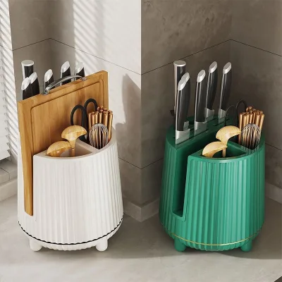 Rotatable Kitchen Knife Holder Multifunctional Spoon and Chopsticks Holder Kitchen Knives & Accessories