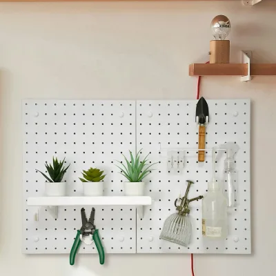 No-Punch Creative Organizer Shelf Wall Pegboard Kit Wall Organizer Boards and Accessories