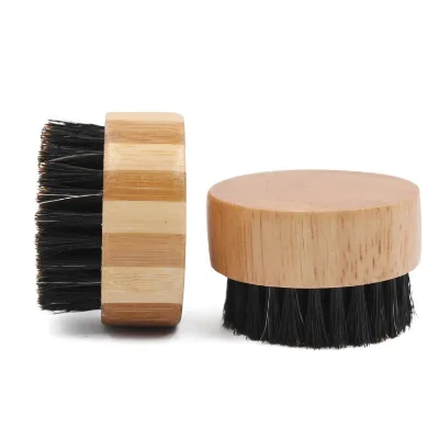 Wholesale Compact Portable Boar Bristle Wooden Shaving Brush Salon Use Non-Irritating Comb
