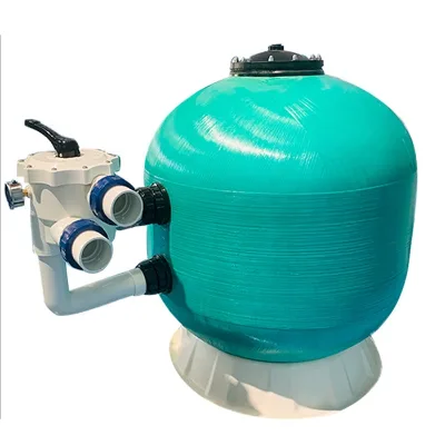 SWINDON Fiberglass Water Treatment Side Mount Pool Sand Filter System Machine Automatic Valve 2 Year Warranty Grey/Green