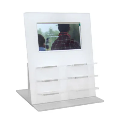 Customized counter top LCD screen play acrylic display stand
