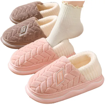 Customized 2026 Warm Plush Upper Plush Lining Home Shoes Padded Non-Slip Other Insole Cute Soles Winter Indoor Outdoor Slippers