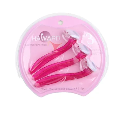Female Razor With Moisturizing Lubricant Strip Single Stainless Steel Blade Disposable Bikini Razor