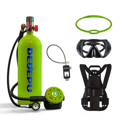 D600/A DEDEPU 2.3L Portable Scuba Diving Equipment Five-Color Primary Valve High Pressure Air Cylinder Oxygen Glasses