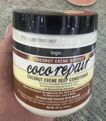 Private Label Coconut Curly Cream Moisturizing Shea Butter for Natural Hair Oem Natural Curling Moisture Defining Curl Cream