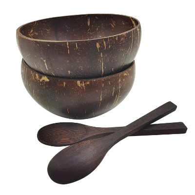 Wholesale China Natural Hand Made Polished Eco-Friendly Small Coconut Shell Serving Bowl and Spoon for Business Gifts
