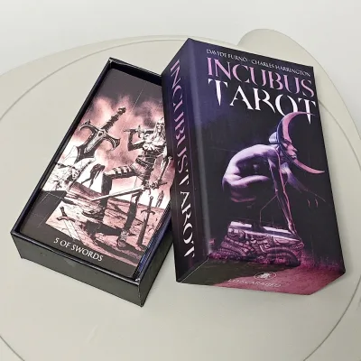 Black Core Spiritual Deck with Holographic Edges 330gsm Luxury Coreless Tarot Card Printing Velvet Touch Custom Set