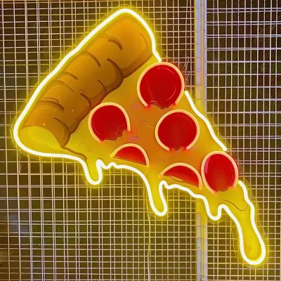 Business Custom Neon Sign Anime UV Printing Neon Sign Business LED Neon Sign Pizza Light Board for Restaurant Canteen Food Shop
