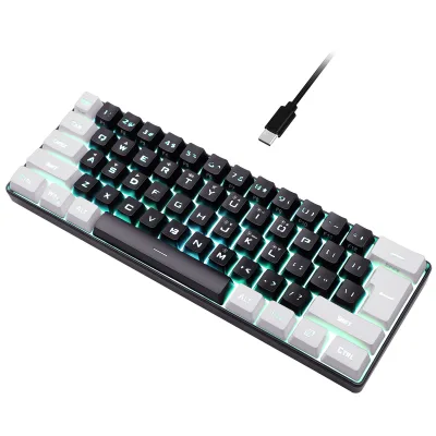New Design Mechanical Split Computer Office PC Gaming Gamer Keyboard USB Sensitive with RGM Light