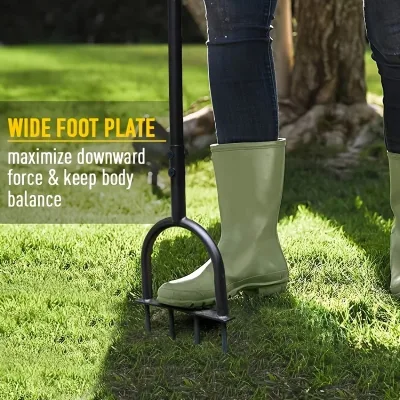 Manual Lawn Spike Aerator Machine Time & Effort Saving Soil Aeration Tool 38'' Professional Manual Lawn Aerator