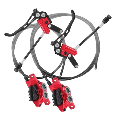 IIIPRO Four Piston Hydraulic Disc Brake 800mm/1550mm Ultra-Light Cnc Fully Internal Routing Split Oil Brake for Mtb