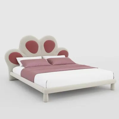 2023 New Style Modern Kids' Beds Cat Cartoon Custom Upholstered Children Bed Bedroom Furniture